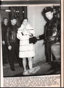 Margot Fonteyn at police headquarters